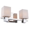 Woodbridge Lighting Langston 2Lt Glass Bath Light in Chrome/Opal Square
