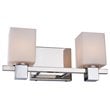 Woodbridge Lighting Langston 2Lt Glass Bath Light in Chrome/Opal Square