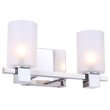 Woodbridge Lighting Langston 2Lt Glass Bath Light in Chrome/Opal Cylinder