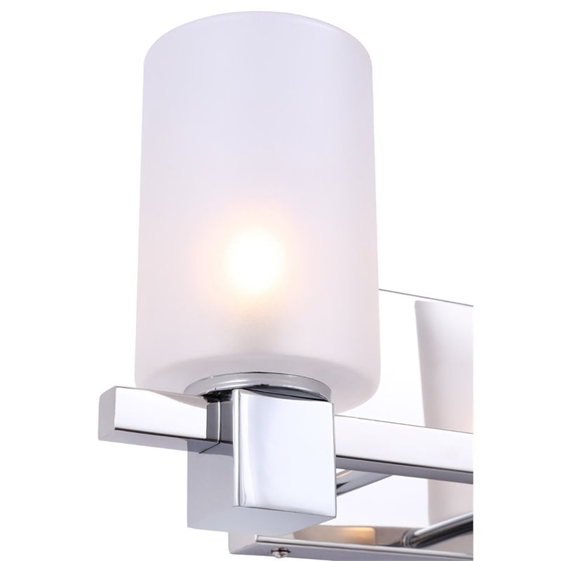 Woodbridge Lighting Langston 2Lt Glass Bath Light in Chrome/Opal Cylinder