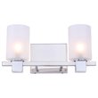 Woodbridge Lighting Langston 2Lt Glass Bath Light in Chrome/Opal Cylinder