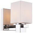Woodbridge Lighting Langston 1Lt Glass Bath Light in Chrome/Opal Square