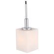 Woodbridge Lighting Langston 1-Light Glass Mini-Pendant in Chrome/Bronze/Opal