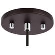 Woodbridge Lighting Langston 1-Light Glass Mini-Pendant in Chrome/Bronze/Opal