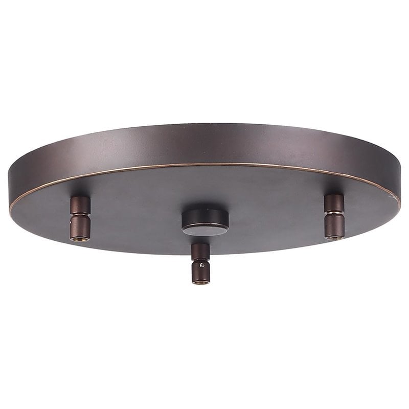 Woodbridge Lighting Fulton ST64 3-Light Metal Cluster Pendant in Chrome/Bronze