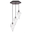 Woodbridge Lighting Lanning 3-Light Metal Cluster Pendant in Chrome/Black