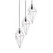 Woodbridge Lighting Lanning 3-Light Metal Cluster Pendant in Chrome/Black