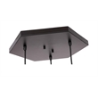 Woodbridge Lighting Lanning 3-Light Metal Cluster Pendant in Chrome/Black