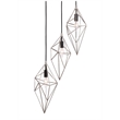 Woodbridge Lighting Lanning 3-Light Metal Cluster Pendant in Nickel/Black