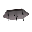Woodbridge Lighting Lanning 3-Light Metal Cluster Pendant in Nickel/Black