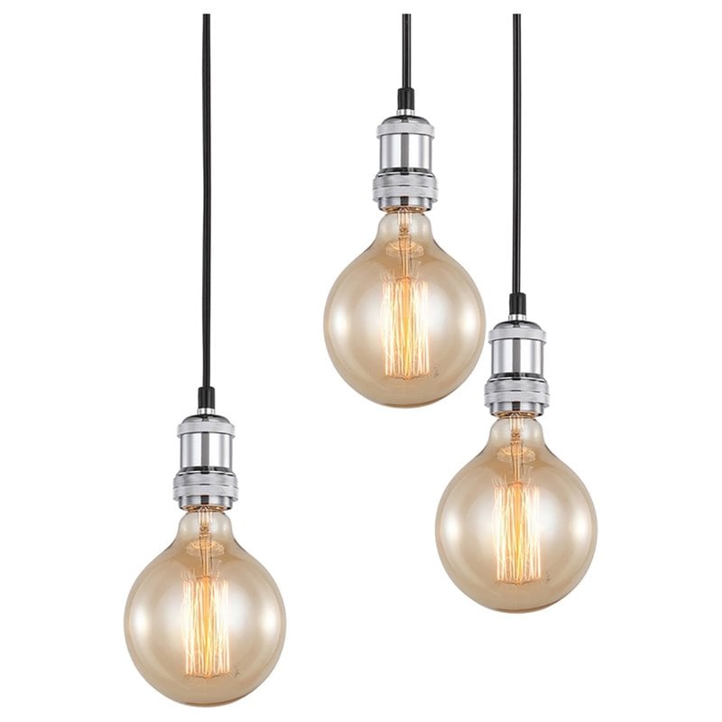 Woodbridge Lighting Fulton G125 5-Light Metal Chandelier in Chrome/Bronze