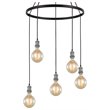 Woodbridge Lighting Fulton G125 5-Light Metal Chandelier in Gray/Bronze