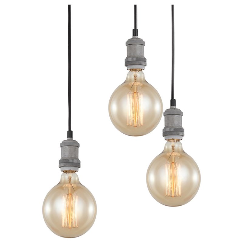 Woodbridge Lighting Fulton G125 5-Light Metal Chandelier in Gray/Bronze
