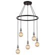 Woodbridge Lighting Fulton G125 5-Light Metal Chandelier in Gray/Bronze
