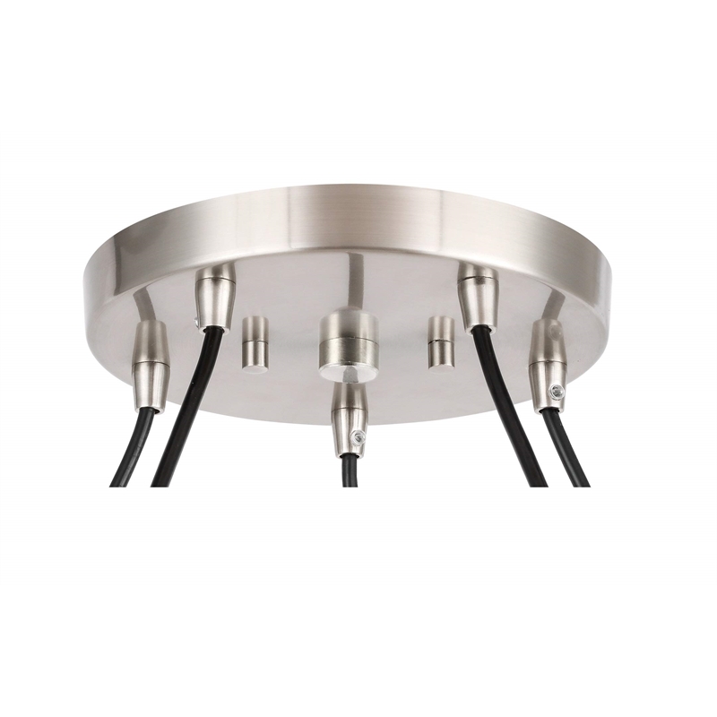 Woodbridge Lighting Lanning 5-Light Metal Chandelier in Satin Nickel