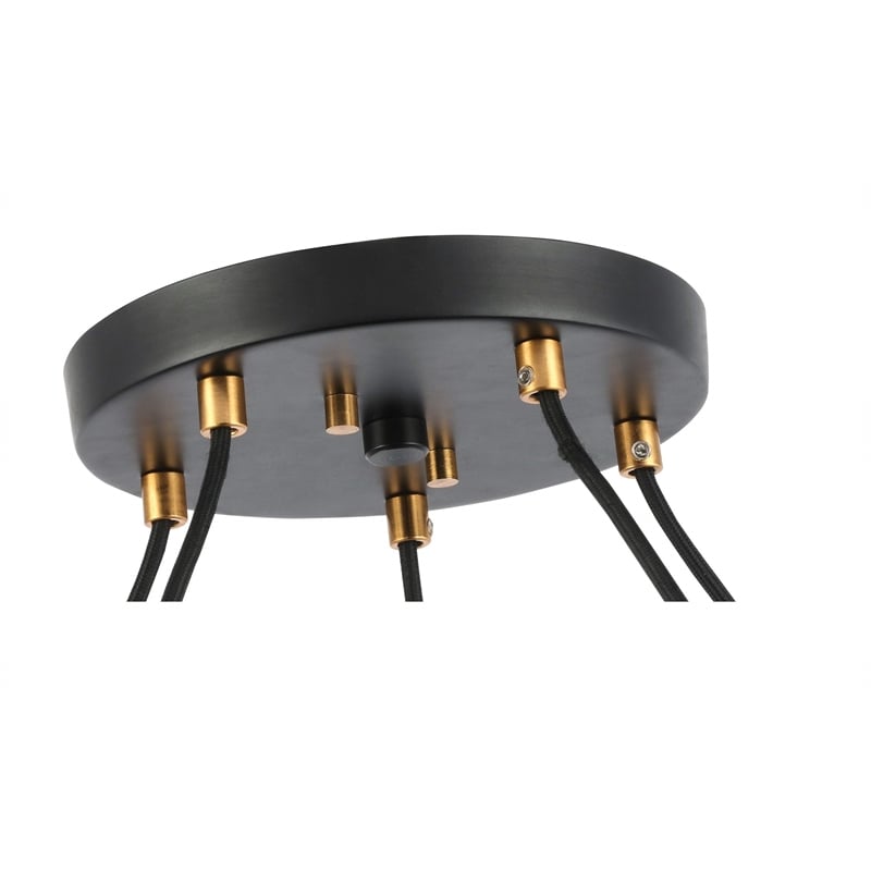 Woodbridge Lighting Lanning 5-Light Metal Chandelier in Antique Brass/Bronze
