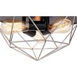 Woodbridge Lighting Lanning 3-Light Metal Flush-Mount in Nickel/Black