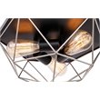 Woodbridge Lighting Lanning 3-Light Metal Flush-Mount in Nickel/Black