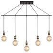 Woodbridge Lighting Fulton G125 5-Light Metal Linear Pendant in Bronze/Brass