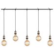 Woodbridge Lighting Fulton G125 5-Light Metal Linear Pendant in Bronze/Brass
