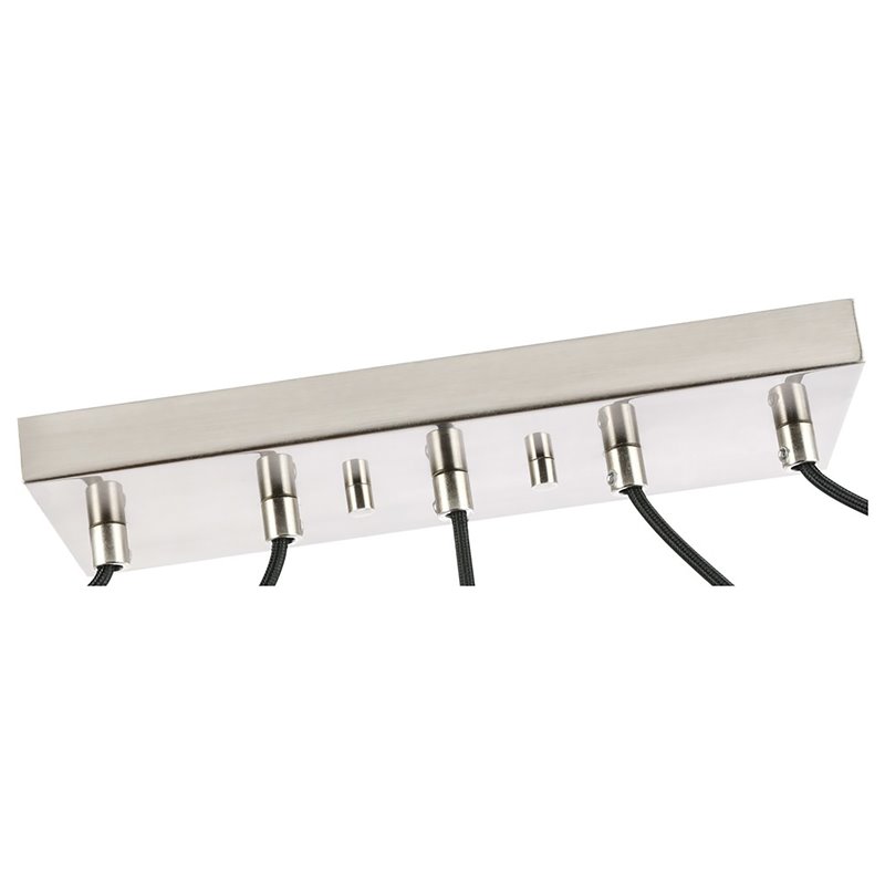 Woodbridge Lighting Fulton G125 5-Light Metal Linear Pendant in Antique Nickel