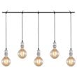 Woodbridge Lighting Fulton G125 5-Light Metal Linear Pendant in Chrome/Bronze