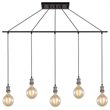 Woodbridge Lighting Fulton G125 5-Light Metal Linear Pendant in Gray/Bronze