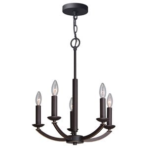 Woodbridge Lighting Lola 16.5&quot 5-Light Metal Chandelier in Metallic Bronze