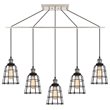 Woodbridge Lighting Fulton ST64 5-Light Metal Linear Pendant in Antique Nickel
