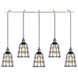 Woodbridge Lighting Fulton ST64 5-Light Metal Linear Pendant in Antique Nickel