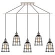 Woodbridge Lighting Fulton ST64 5-Light Metal Linear Pendant in Antique Nickel