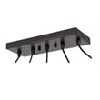 Woodbridge Lighting Fulton ST64 5-Light Metal Linear Pendant in Chrome/Bronze