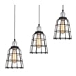Woodbridge Lighting Fulton ST64 5-Light Metal Linear Pendant in Chrome/Bronze