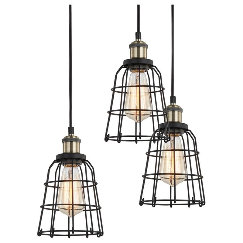 Woodbridge Lighting Fulton ST64 5-Light Metal Chandelier in Antique Brass/Bronze