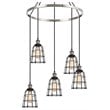 Woodbridge Lighting Fulton ST64 5-Light Metal Chandelier in Antique Nickel