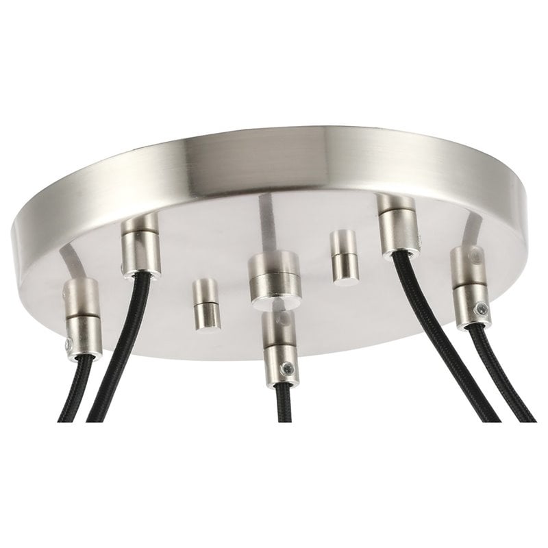 Woodbridge Lighting Fulton ST64 5-Light Metal Chandelier in Antique Nickel