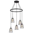 Woodbridge Lighting Fulton ST64 5-Light Metal Chandelier in Chrome/Bronze