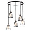 Woodbridge Lighting Fulton ST64 5-Light Metal Chandelier in Gray/Bronze