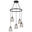 Woodbridge Lighting Fulton ST64 5-Light Metal Chandelier in Gray/Bronze