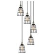 Woodbridge Lighting Fulton ST64 5-Light Metal Cluster Pendant in Bronze/Brass