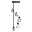 Woodbridge Lighting Fulton ST64 5-Light Metal Cluster Pendant in Bronze/Brass