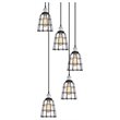 Woodbridge Lighting Fulton ST64 5-Light Metal Cluster Pendant in Chrome/Bronze