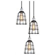 Woodbridge Lighting Fulton ST64 5-Light Metal Cluster Pendant in Chrome/Bronze