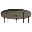 Woodbridge Lighting Fulton ST64 5-Light Metal Cluster Pendant in Chrome/Bronze