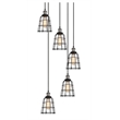 Woodbridge Lighting Fulton ST64 5-Light Metal Cluster Pendant in Antique Nickel