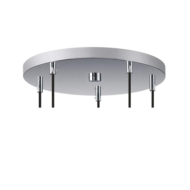 Woodbridge Lighting Fulton ST64 5-Light Metal Cluster Pendant in Antique Nickel