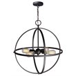 Woodbridge Lighting Gyro 4-Light Metal Chandelier in Metallic Bronze
