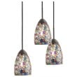 Woodbridge Lighting Venezia 5-Light Glass Chandelier in Bronze/Multi-Color