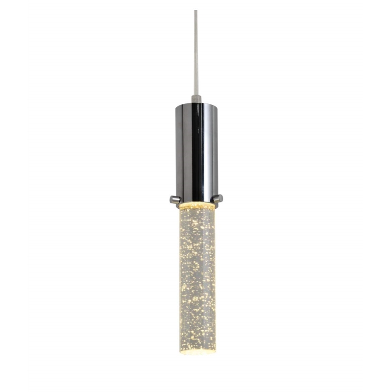 Woodbridge Lighting Pixie 5-Light Glass Linear Pendant in Chrome
