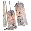 Woodbridge Lighting Pyramid 5-Light Glass Pendant in Satin Nickel/Iridescent